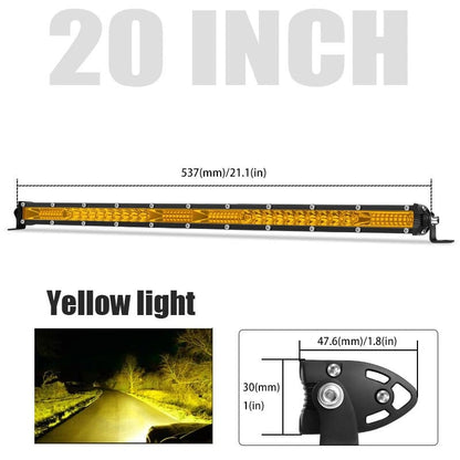 Single Row Ultra-Slim Spot Flood LED Light Bar