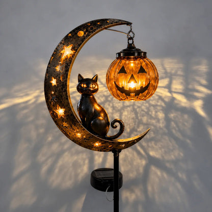 🎃 Halloween Early Bird Sale🌙 49% OFF Pumpkin Moon Garden Stake Light