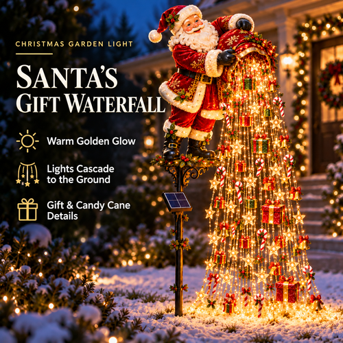 🎄✨ Christmas Starlight Cascade – Solar LED Garden Stake Lights