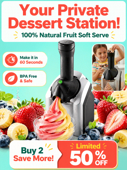 🍓🍦Sorbetière Familiale | Desserts 100% Naturels Sans Sucre, Sans BPA et Sans Danger Pour les Enfants