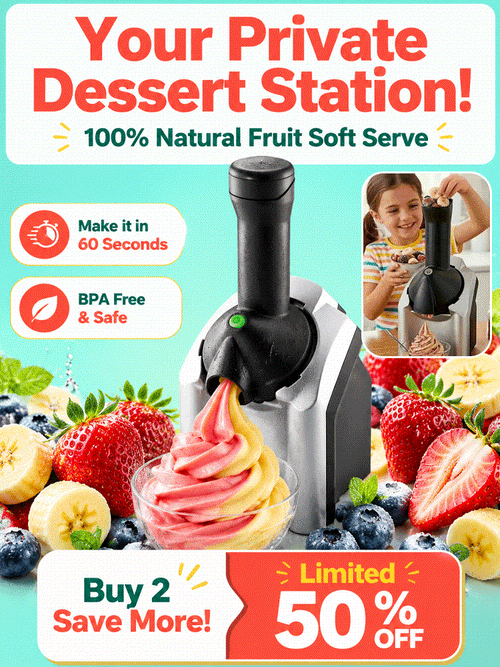🍓🍦Sorbetière Familiale | Desserts 100% Naturels Sans Sucre, Sans BPA et Sans Danger Pour les Enfants