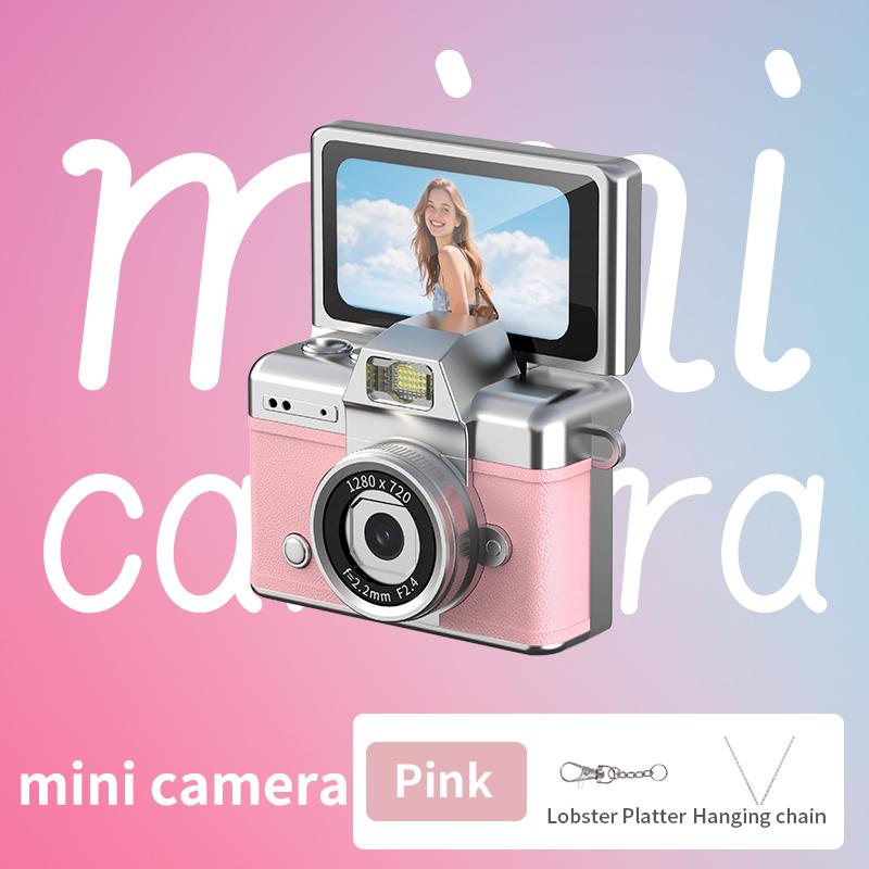 📸 Mini Retro Digital Camera with 180° Flip Screen – 32GB Card Included