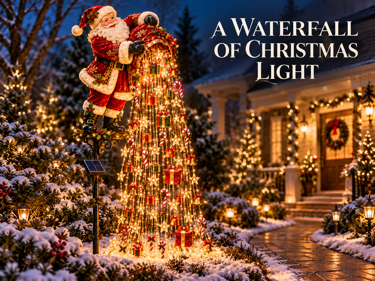 🎄✨ Christmas Starlight Cascade – Solar LED Garden Stake Lights