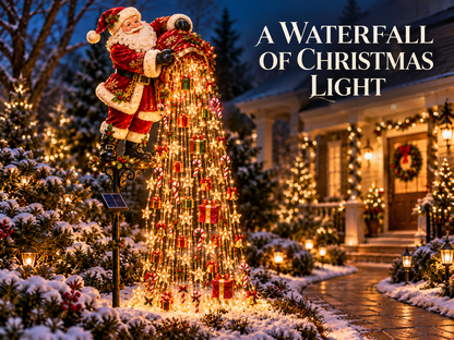 🎄✨ Christmas Starlight Cascade – Solar LED Garden Stake Lights