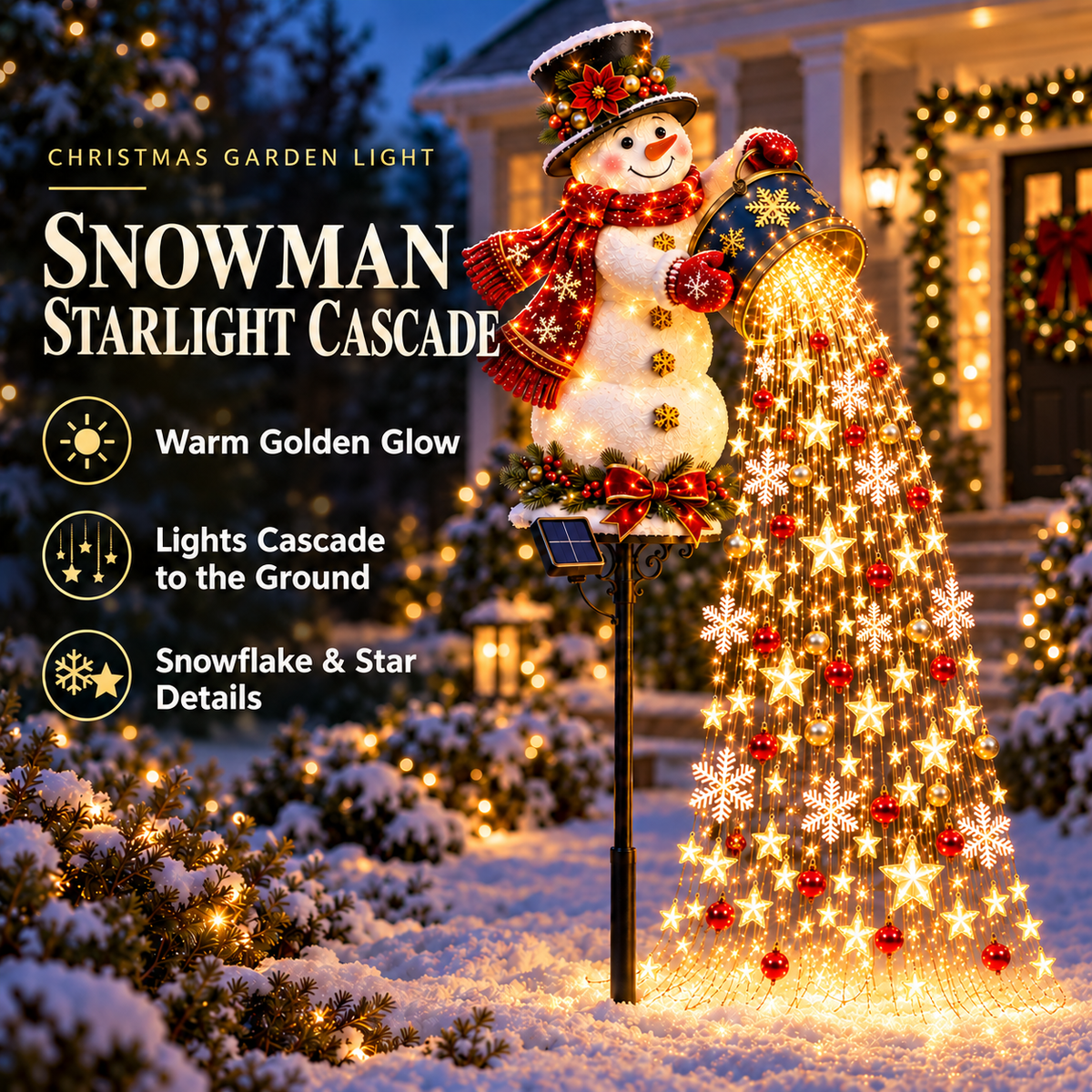🎄✨ Christmas Starlight Cascade – Solar LED Garden Stake Lights
