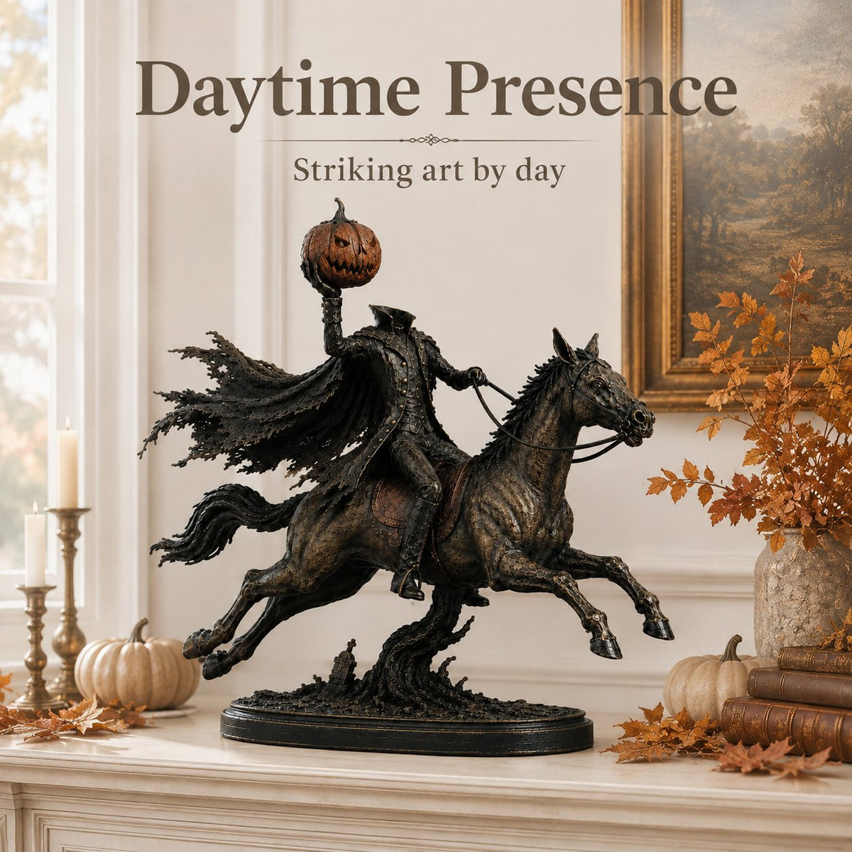 🔥 Halloween Special – Headless Horseman Midnight Ride Statue 🎃🏇