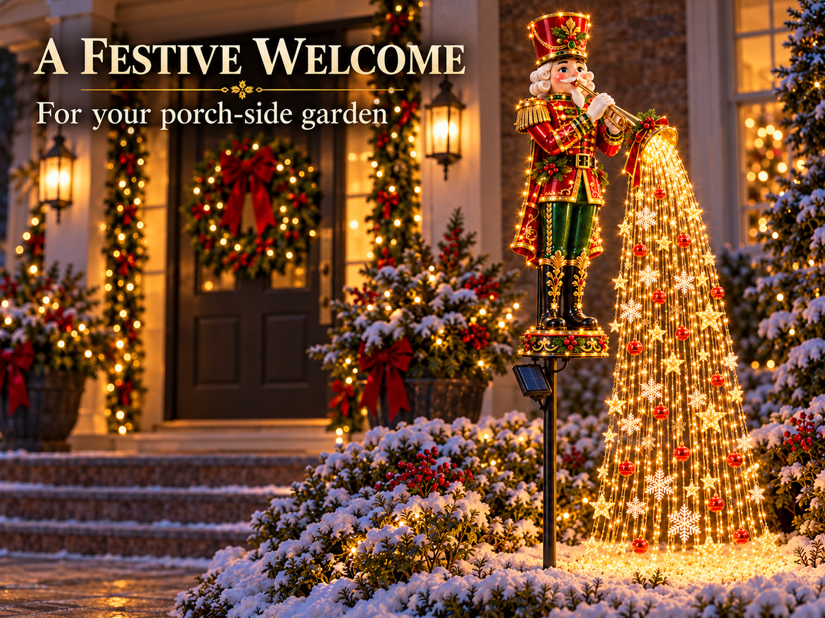 🎄✨ Christmas Starlight Cascade – Solar LED Garden Stake Lights