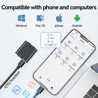 🎙️Mini Magnetic Voice Recorder One-Touch Recording🧲✨