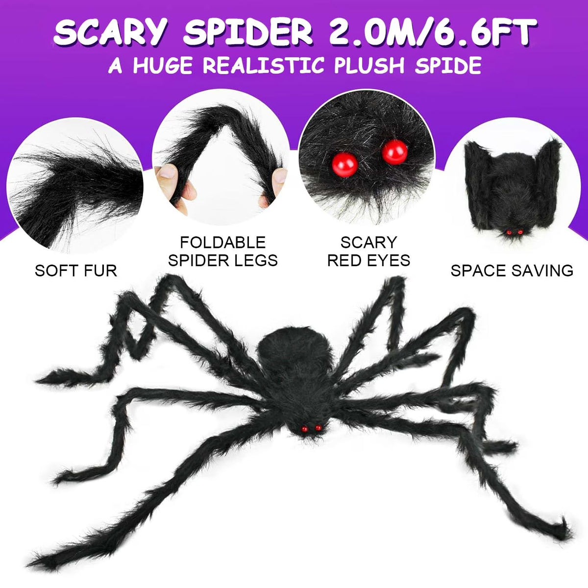 16.4FT Halloween Spider Web Lights Set