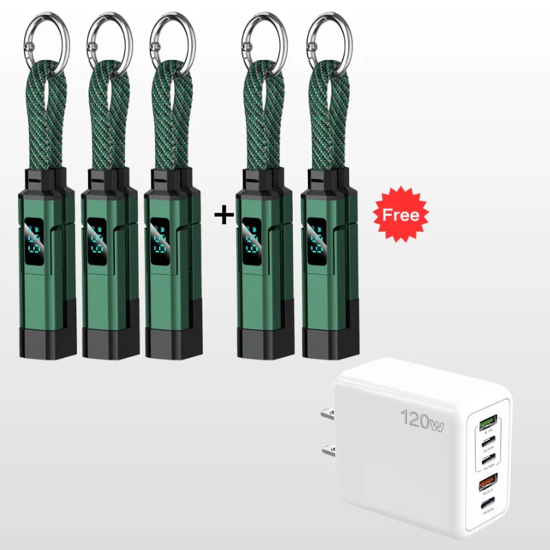 ⏰Limited Time SALE 50% OFF🔥4-in-1 Digital Display Keychain Charging Cable