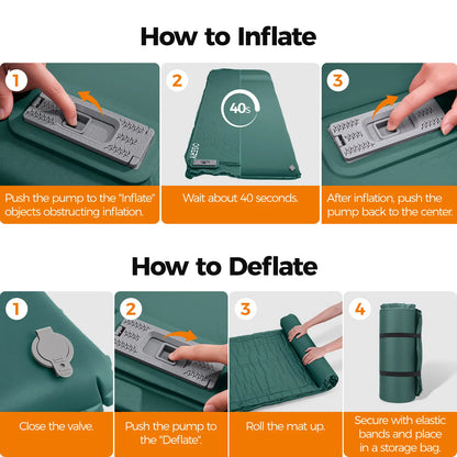 OGERY Self Inflating Camping Sleeping Pad with Electric & Foot Pump