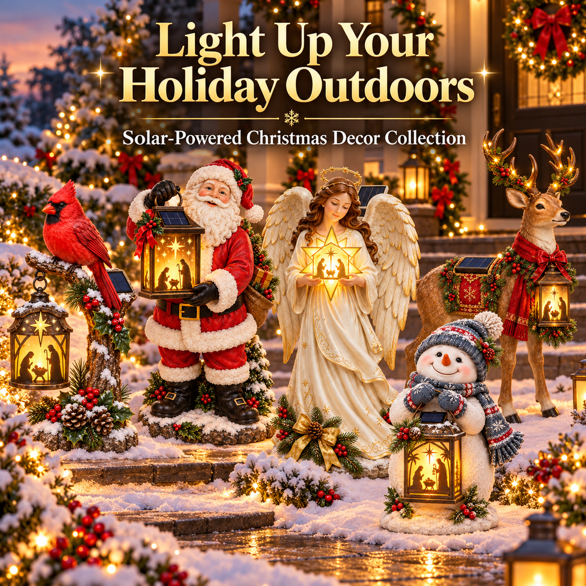 🔥Last Day 49% OFF✨ Holy Night Christmas Solar Lights | Lighted Nativity Outdoor Decor