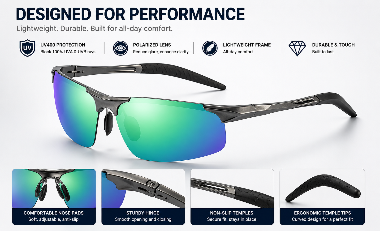 🔥2026 Hot Sale✨New-Photochromic Sunglasses with Anti-glare Polarized Lens