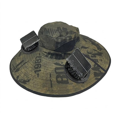 Solar Fan Outdoor Fishing Hat - Sun Protection & Cooling
