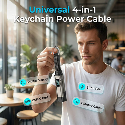 ⏰Limited Time SALE 50% OFF🔥4-in-1 Digital Display Keychain Charging Cable