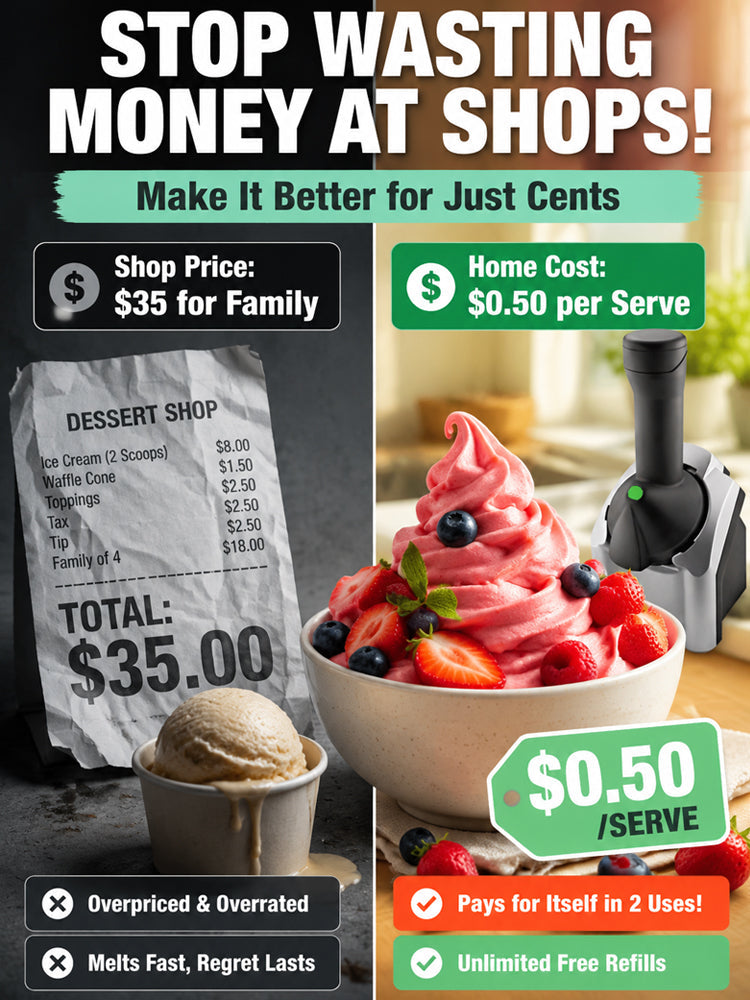 🍓🍦Sorbetière Familiale | Desserts 100% Naturels Sans Sucre, Sans BPA et Sans Danger Pour les Enfants