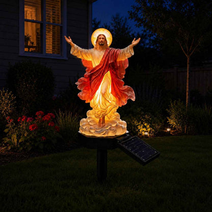 ❤️2026 Hot Sale🏡Solar-Powered Illuminated Jesus Garden Statue
