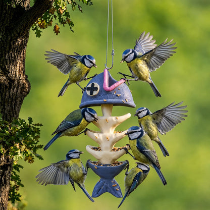 🐟 Fishbone Garden Bird Feeder – Fun Hanging Feeder for Backyard Birds