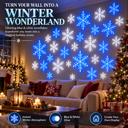❄️ LED Snowflake Wall Light Set | Magical Christmas Wall Decor ✨
