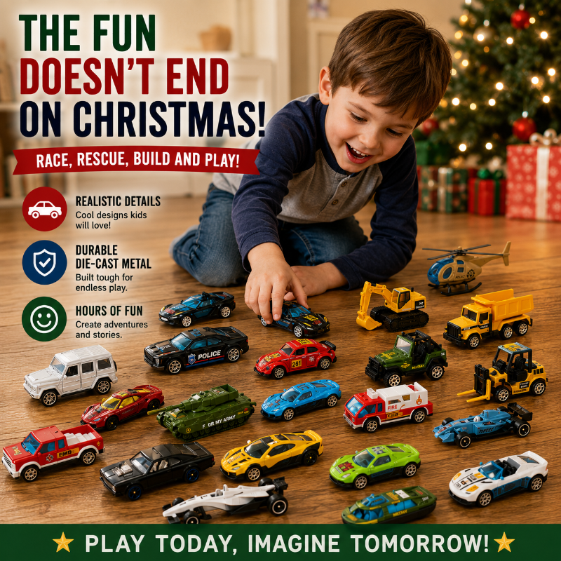 2026 Christmas Car Advent Calendar – 24 Die-Cast Vehicle Surprises
