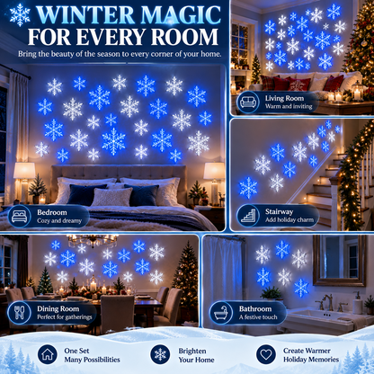 ❄️ LED Snowflake Wall Light Set | Magical Christmas Wall Decor ✨