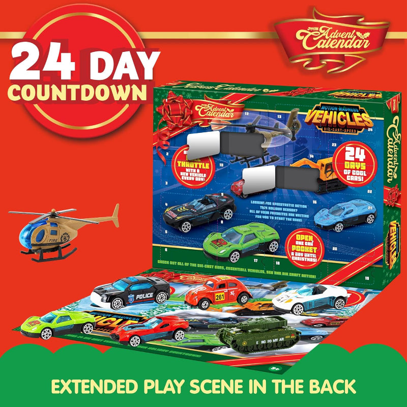 2026 Christmas Car Advent Calendar – 24 Die-Cast Vehicle Surprises