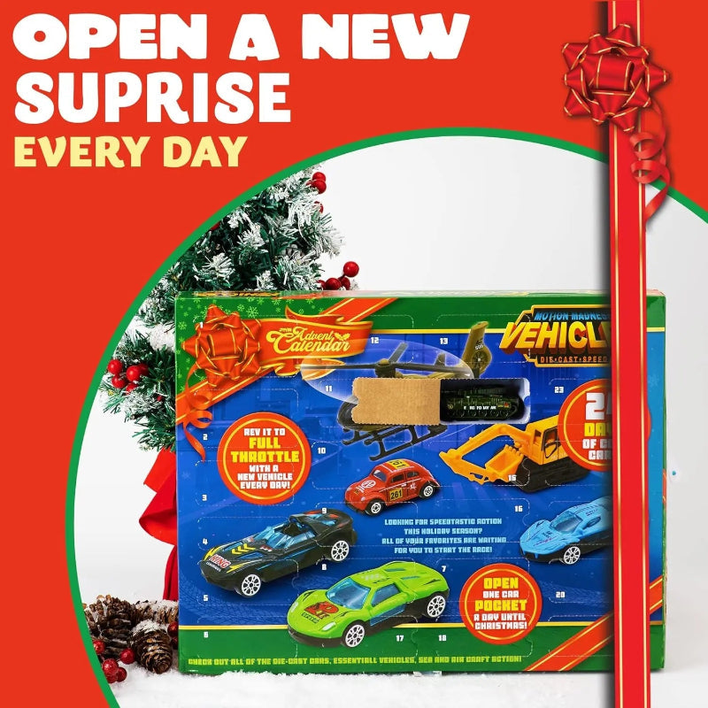 2026 Christmas Car Advent Calendar – 24 Die-Cast Vehicle Surprises