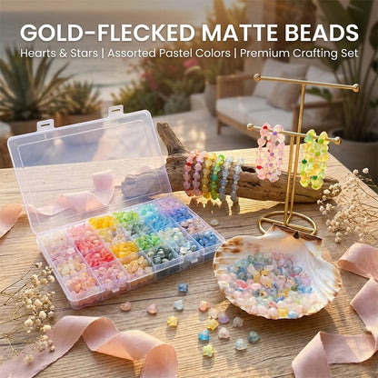 DIY Star & Heart Bracelet Beads Kit – Colorful Jewelry Making Set