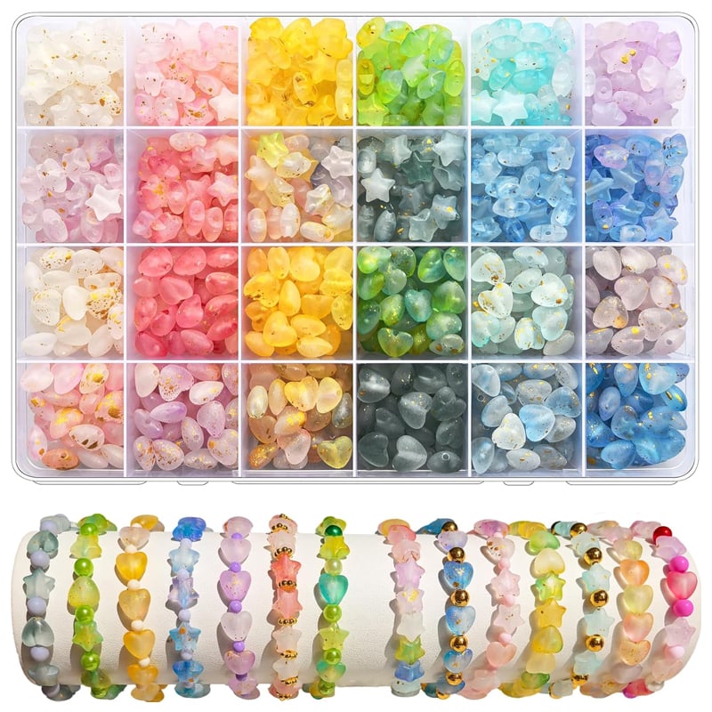 24 compartment colorful bracelet bead organizer