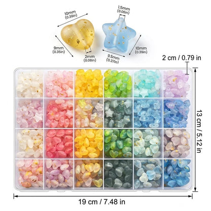 DIY Star & Heart Bracelet Beads Kit – Colorful Jewelry Making Set