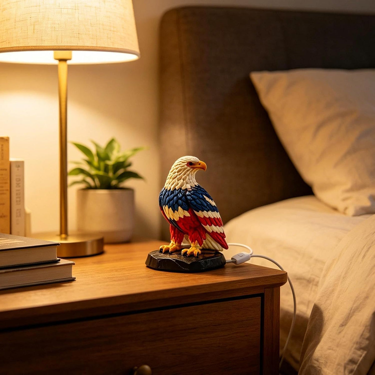 ⚡️Independence Day 49% OFF🦅🌙U.S. 250th Eagle Stained Glass Table Lamp✨