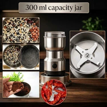 ✨Mini Electric Coffee & Spice Grinder – One-Touch Stainless Steel Dry Food Mill