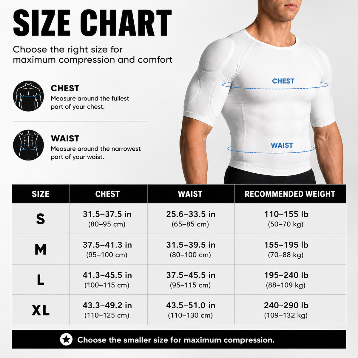Men's Compression Shirt with Removable 3D Muscle Pads