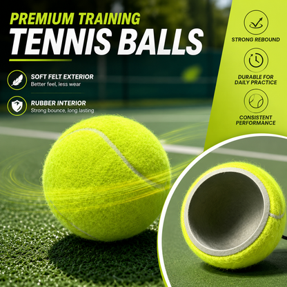 🎾 Last Day 60% OFF⏰Solo Tennis Trainer Rebound Set – Practice Anytime, No Partner Needed，3 Balls