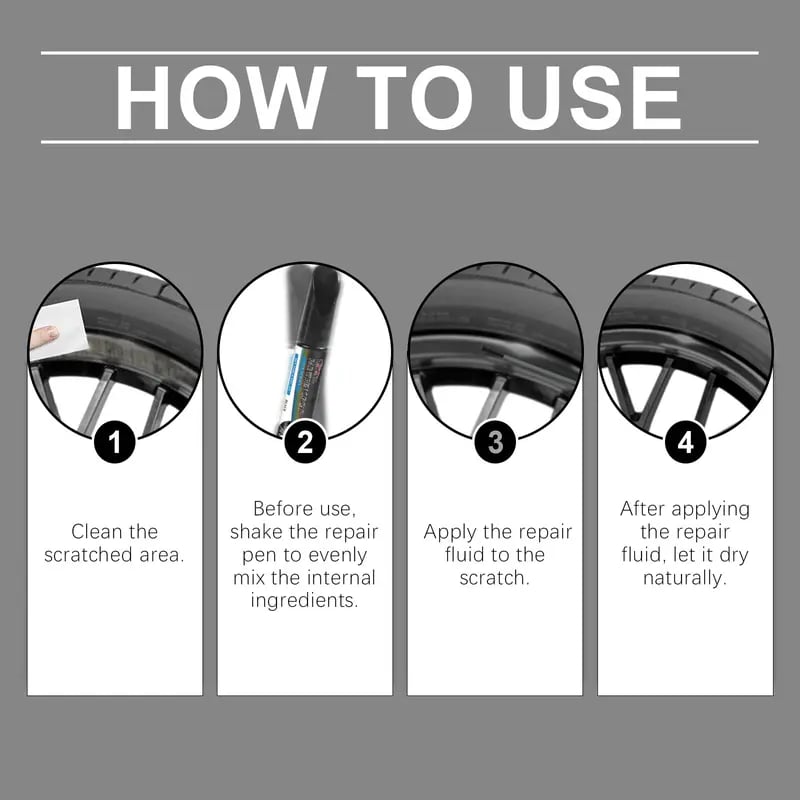 🔥Hot Sale 49% off🌟🖊️ Wheel Scratch Repair Pen - Fix Curb Rash in 10 Min | Rust-Proof Formula