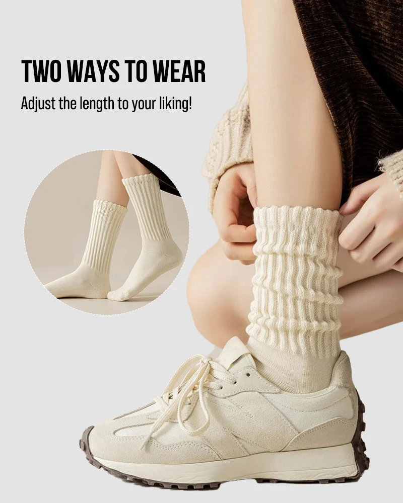 5 Pairs Women’s Slouchy Crew Socks