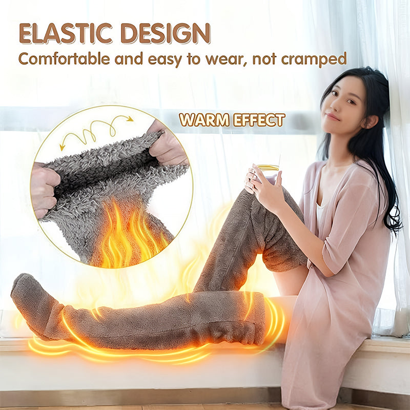High Fuzzy Long Socks Winter Warm Cold Leg Knee Joint