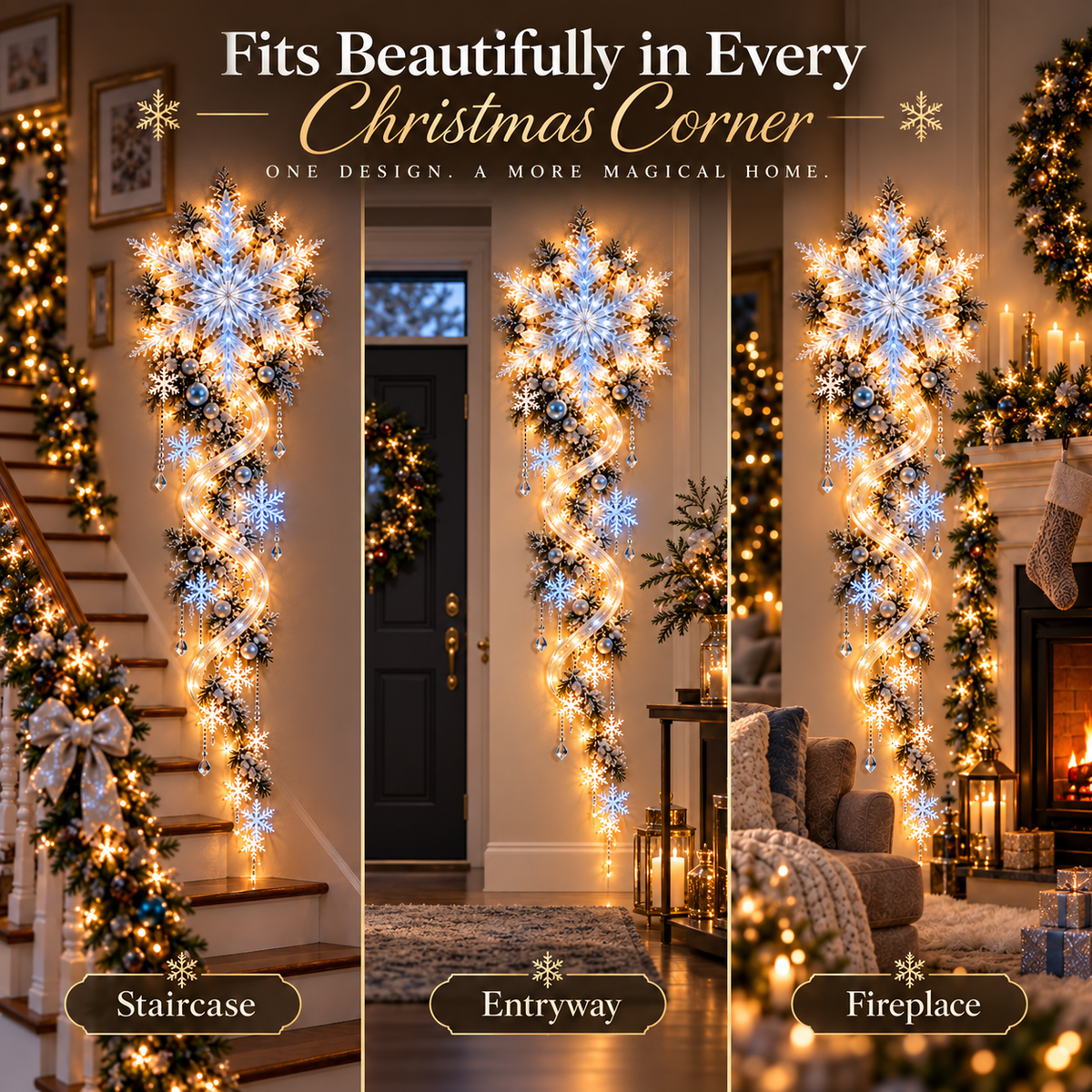 🔥Last Day 49% OFF🔥❄️ Giant Snowflake Blizzard Trail - Let the Snowstorm Glow Indoors