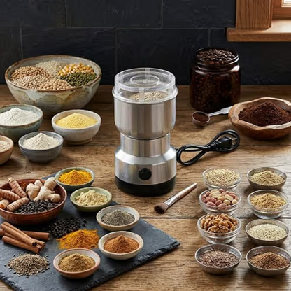 ✨Mini Electric Coffee & Spice Grinder – One-Touch Stainless Steel Dry Food Mill