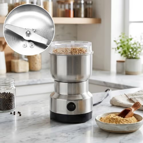 ✨Mini Electric Coffee & Spice Grinder – One-Touch Stainless Steel Dry Food Mill