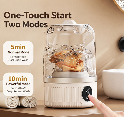 ✈️ Travel Mini Laundry Washer with USB-C Charging