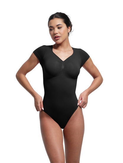 V-Neck Sculpting Tee Bodysuit