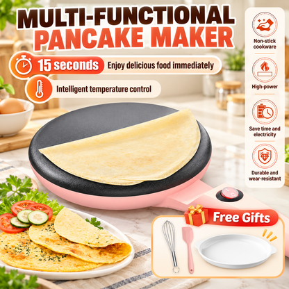 Portable 8-Inch Electric Crepe Maker – Quick Heat & Nonstick