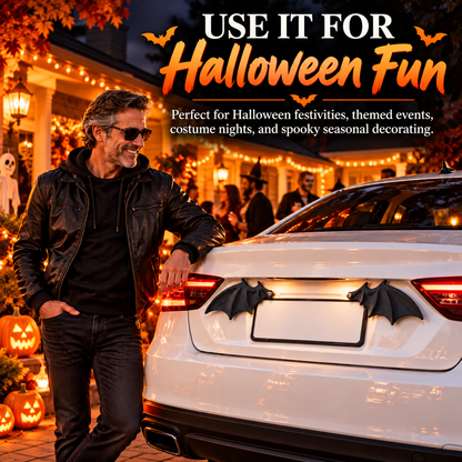 ✨Halloween Bat License Plate Ornament for Car Decoration