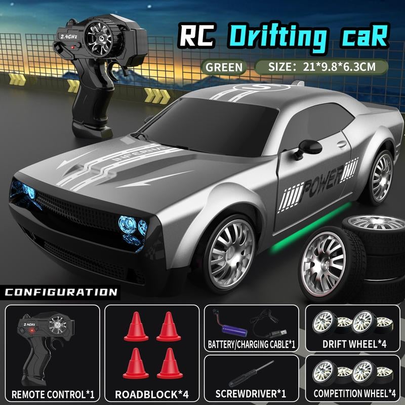 🎄Gifts For Children🎁🏀RC Drift Racing Car 1:20 Scale Model with 2.4GHz Remote 360° Spins & LED Lights