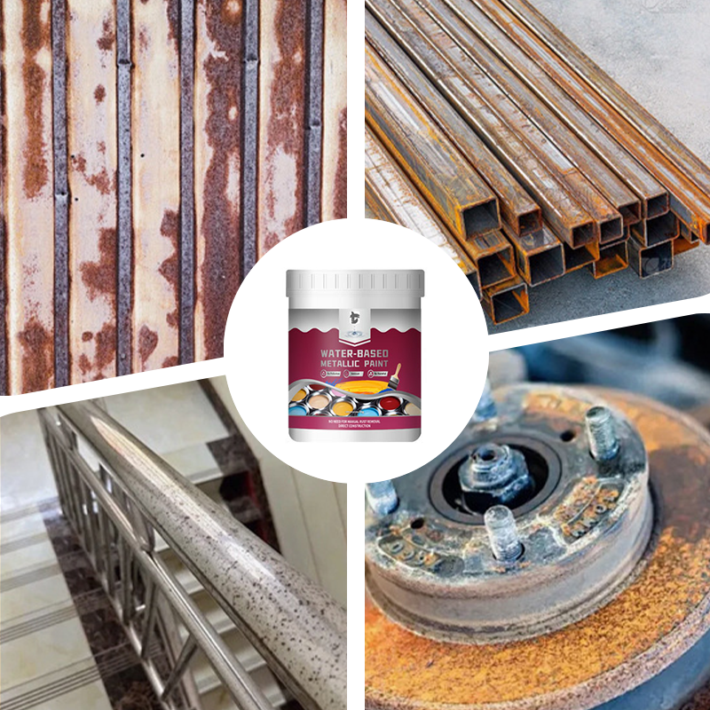 ⏳Time-Limited Special🔨Rust Converter Metallic Paint – One coat stops rust, no sanding, no fumes🛡️