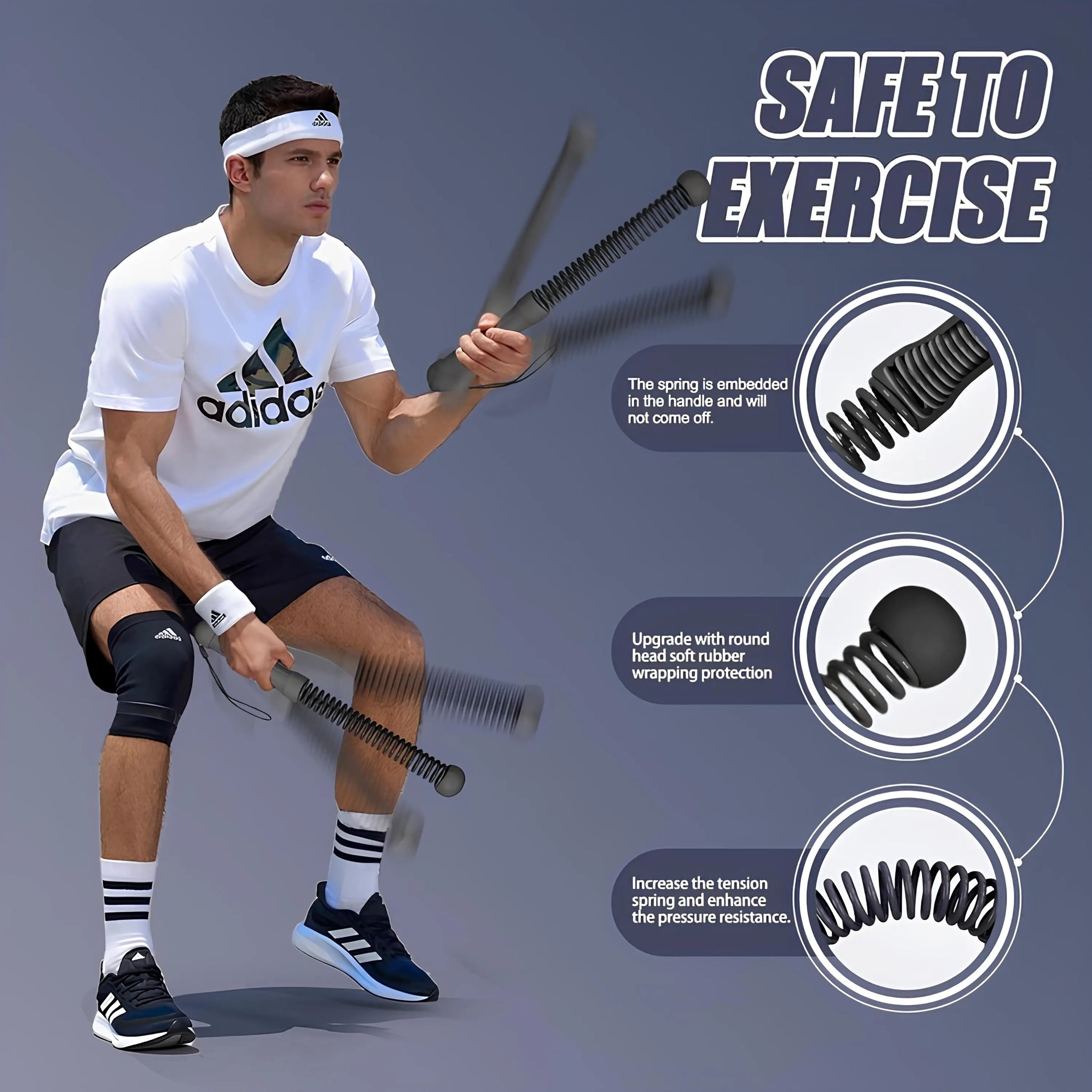Last Day Sale🛩️/Weighted Cordless Battle Ropes for Home Gym Training
