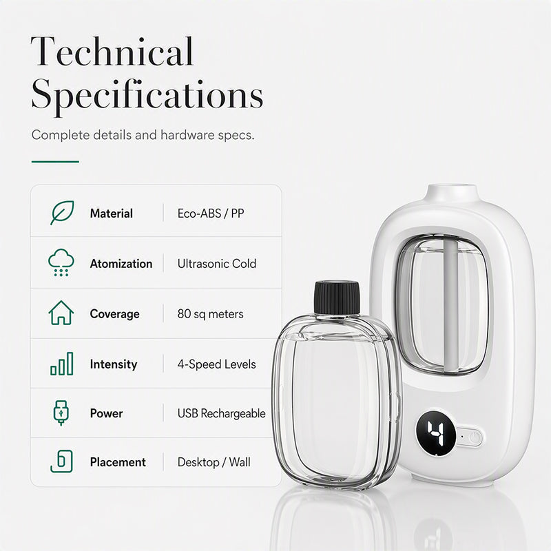 🌿 Smart Aromatherapy Diffuser – Rechargeable Automatic Fragrance Sprayer