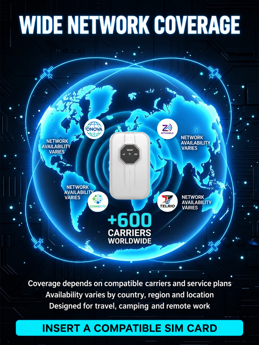 [Global Coverage, Free for Life] Boundless Portable Wi-Fi– 🛡️No SIM, No Contract, No Hidden Costs