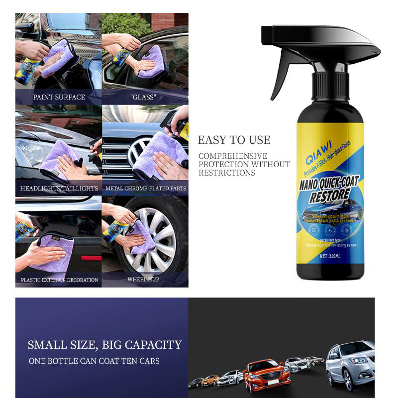 🔥Final 3 Hours: 50% OFF Car Nano quick-coat restore-Coating Spray-Advanced Automobile Quick-acting Coating Agent With Dust -Proof and Glazing Effects -Long Lasting Car Showroom gloss that LASTS 350ml